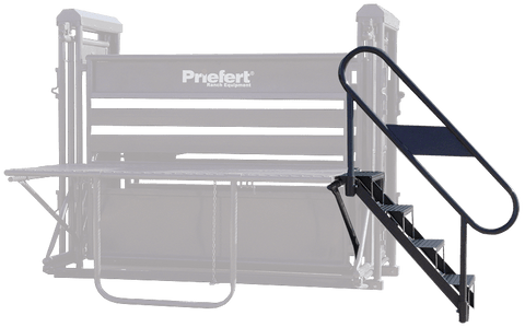 Bucking Chute Platform Stairs & Hand Rail